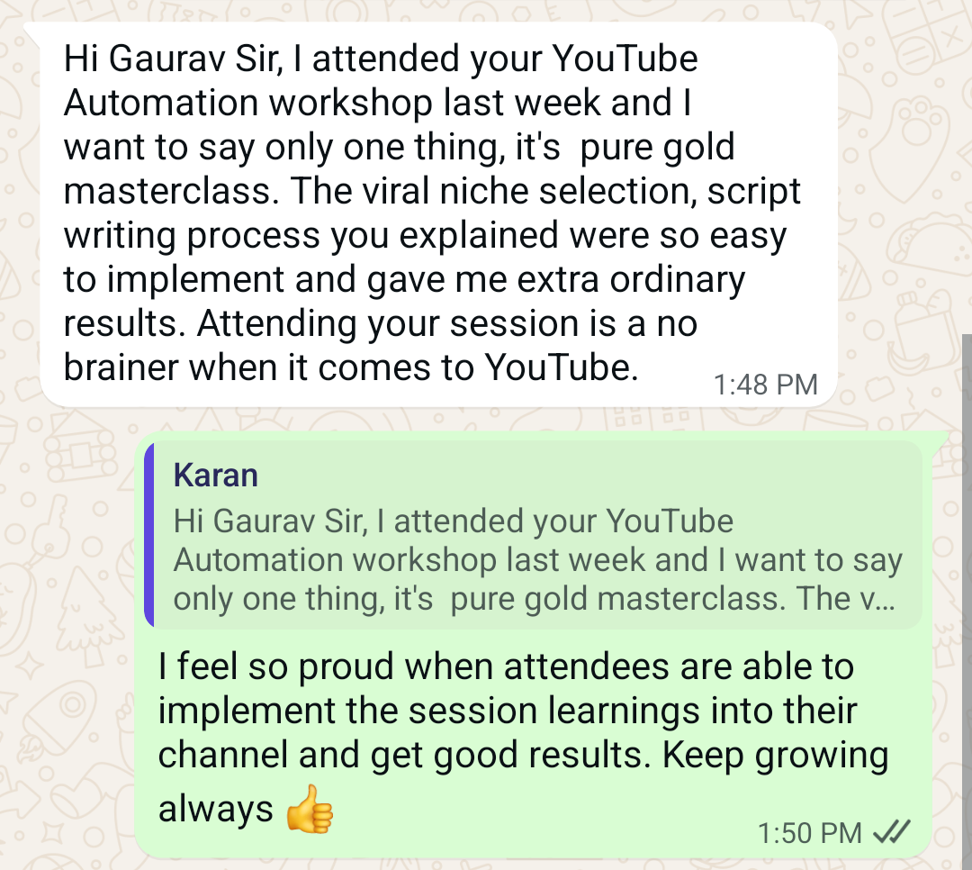Student testimonial