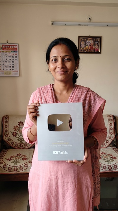 Student with Silver Play Button